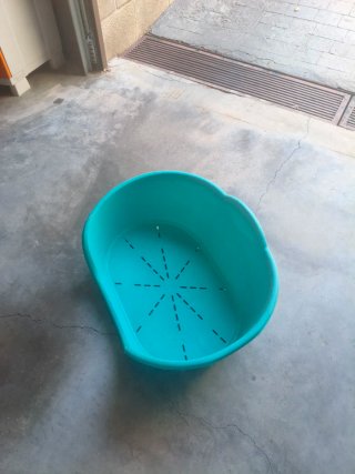 Cesta Plástico Mascota Azul