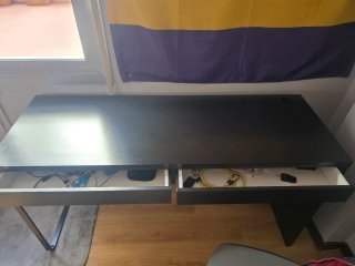 Escritorio Ikea Micke Negro/Marrón