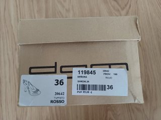 Sandalias WSP Piel Rojas Talla 37 Nuevas.