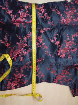 Vestido chino negro y rojo