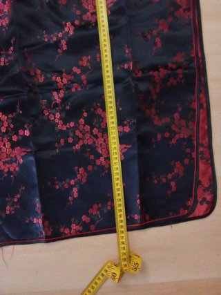 Vestido chino negro y rojo