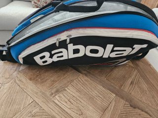 Bolsa de tenis Babolat Team azul y negra