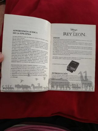 Manual El Rey León SNES PAL