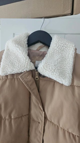 Chaqueta de invierno beige mujer