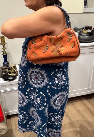 Bolso de mano/hombro color teja