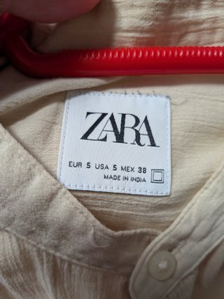 Camisa de lino beige hombre