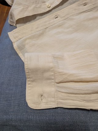 Camisa de lino beige hombre
