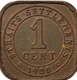 Moneda India 1 Centimo 1920 George V