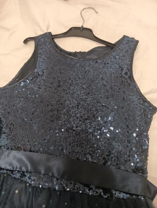 Vestido fiesta lentejuelas estrellas azul 11/12