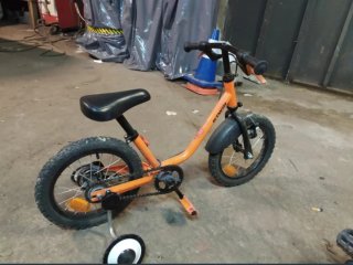 Bicicleta infantil naranja