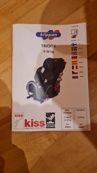 Silla coche Klippan Triofix de 9 a 36 Kg