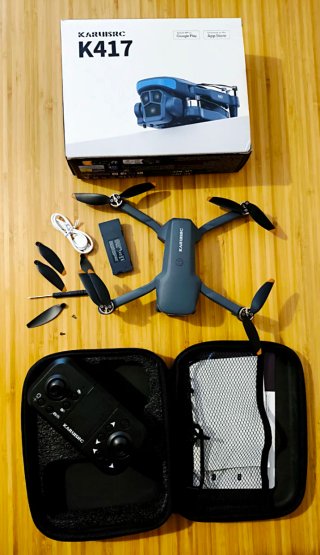 Dron Karuisrc K417 Azul/Gris con 1 solo vuelo