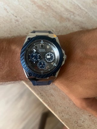Reloj Guess W1049G1 Azul y Plateado
