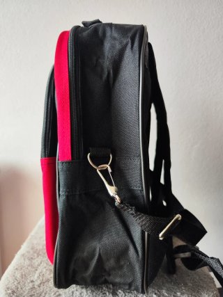 Mochila Escolar Preta e Vermelha USA 2000 A.D.