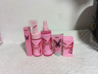 Set Cosmética Kiss Beauty Mariposa Rosa