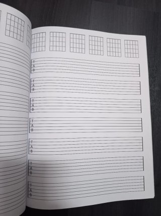 Cuaderno de Tablatura Guitarra sin usar