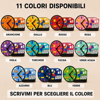 Portapenne con orologio stile LEGO – stampa 3D