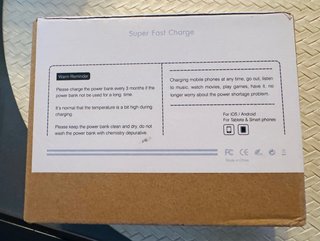 Batería Externa Portátil 45W Carga Rápida