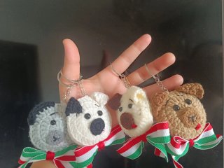 Llaveros de Crochet Perros