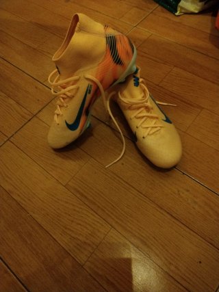 Zapatillas Nike Futbol Naranja y Azul
