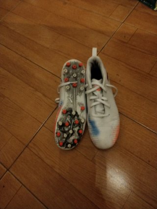 Zapatillas Nike Futbol Naranja y Azul