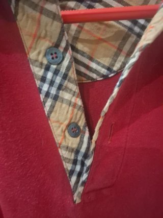 Sudadera Burberry Roja Cuello Polo
