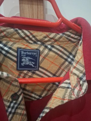 Sudadera Burberry Roja Cuello Polo