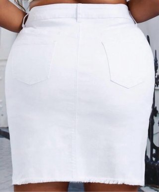 Falda vaquera blanca