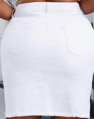 Falda vaquera blanca