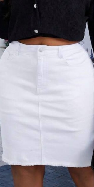 Falda vaquera blanca