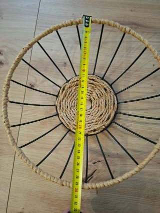Frutero Vintage Cesta Metálica y Cuerda