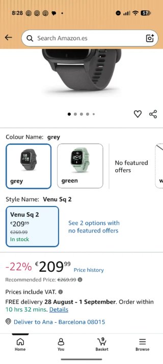 Garmin Venu SQ 2 Music Edition + Cable