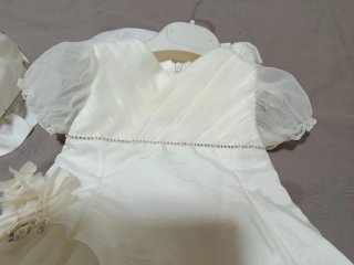 Vestito battesimo completo con cappello e scarpine