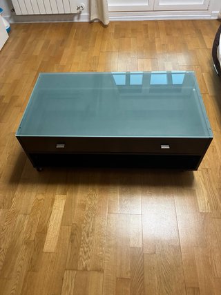 Mesa de centro madera y cristal