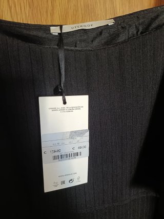 Vestido largo Uterqüe negro