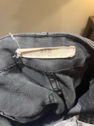 Pantalones cargo grises rectos mujer