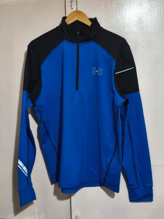 Camiseta Under Armour Media Cremallera Azul/Negro