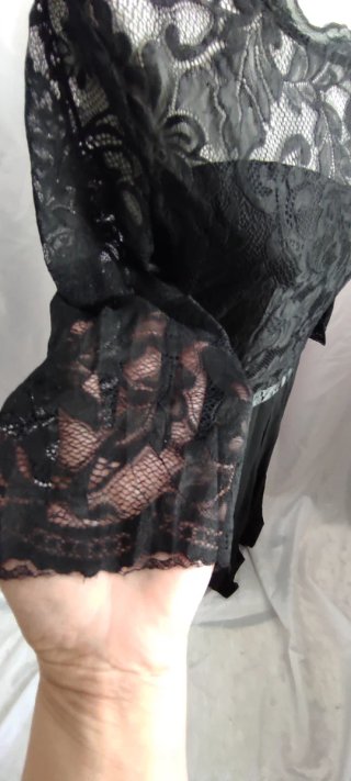 Vestido negro encaje XL elegante