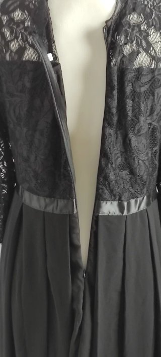 Vestido negro encaje XL elegante