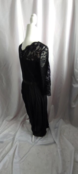 Vestido negro encaje XL elegante