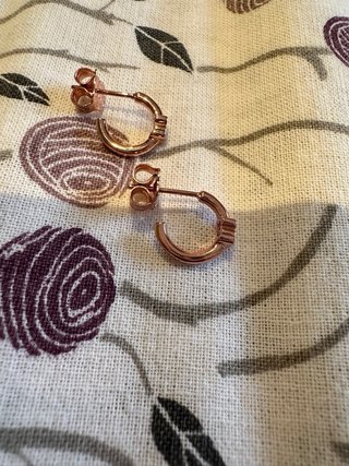 Pendientes Tous Oso Oro Rosa Negro