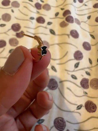 Pendientes Tous Oso Oro Rosa Negro