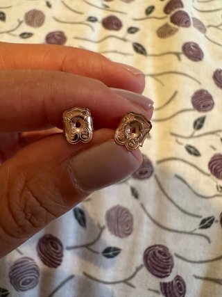 Pendientes Tous Oso Oro Rosa Negro