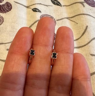 Pendientes Tous Oso Oro Rosa Negro