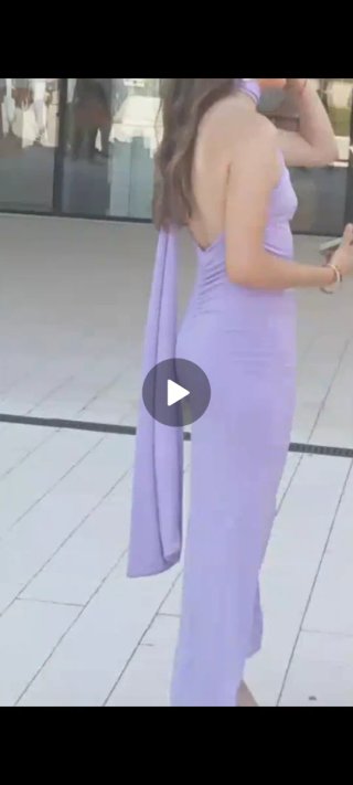 Vestido lila elegante de fiesta, marca PURA VIDA