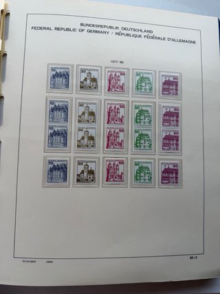 Álbum Sellos Alemania BRD Castillos/Palacios 54PAG