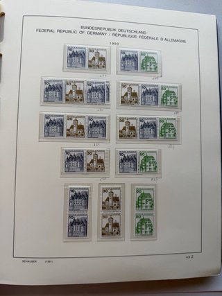 Álbum Sellos Alemania BRD Castillos/Palacios 54PAG