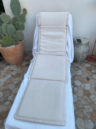 Juego 2 Colchonetas Hamaca o tumbona Piscina Beige