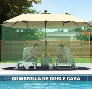 Ombrellone doppio da giardino 4x2m