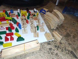Juego de tren magnético de madera PLAYTIVE